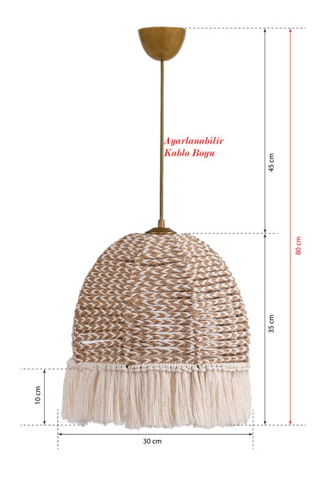 Opviq Lámpara de araña TM224 Ecru